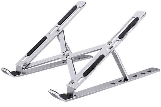 Adjustable laptop stands, Adjustable Height 7 Level, Foldable Laptop Stand Aluminium metal Laptop Stand Solid Stand With Anti Slip Rubber Grips Portable Laptop Stand For all Size laptop and Tablets