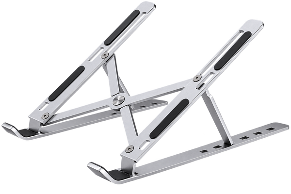 Adjustable laptop stands, Adjustable Height 7 Level, Foldable Laptop Stand Aluminium metal Laptop Stand Solid Stand With Anti Slip Rubber Grips Portable Laptop Stand For all Size laptop and Tablets