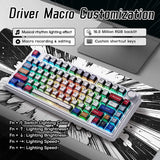 Aula F75 Wireless Mechanical Keyboard, Creamy Keyboard with RGB Backlit Hot Swappable, 81 Keys 75% Layout Gaming Keyboard, Bluetooth/2.4GHz/Type-C, Creamy Sounding, Reaper Switches (Comic)