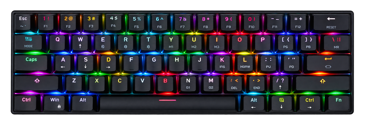 Motospeed SK62 Wireless Mechanical Keyboard in Pakistan – 60% RGB Gaming Keyboard– 60% RGB Gaming Keyboard with Red Switches