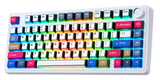 Aula F75 Wireless Mechanical Keyboard, Creamy Keyboard with RGB Backlit Hot Swappable, 81 Keys 75% Layout Gaming Keyboard, Bluetooth/2.4GHz/Type-C, Creamy Sounding, Reaper Switches (Comic)